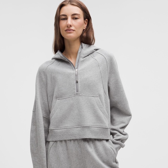 Lululemon Athletica Charcoal Scuba Half-Zip-Up Hoodie S/XS - Picture 5 of 6